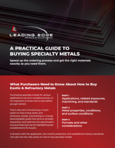 how to buy from a specialty metals company